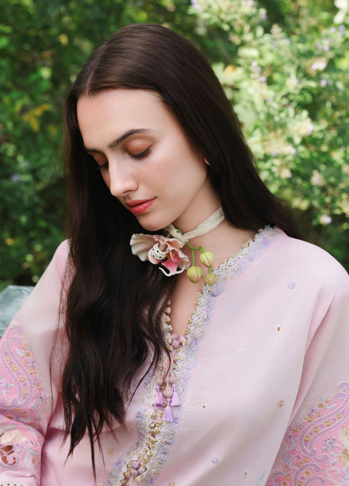 Hemline The Secret Garden By Mushq Embroidered Lawn 3 Piece Unstitched Suit MQ26HLTSGV3 D-12 ENCHANTED VINE Hemline The Secret Garden By Mushq Embroidered Lawn 3 Piece Unstitched Suit MQ26HLTSGV3 D-12 ENCHANTED VINE