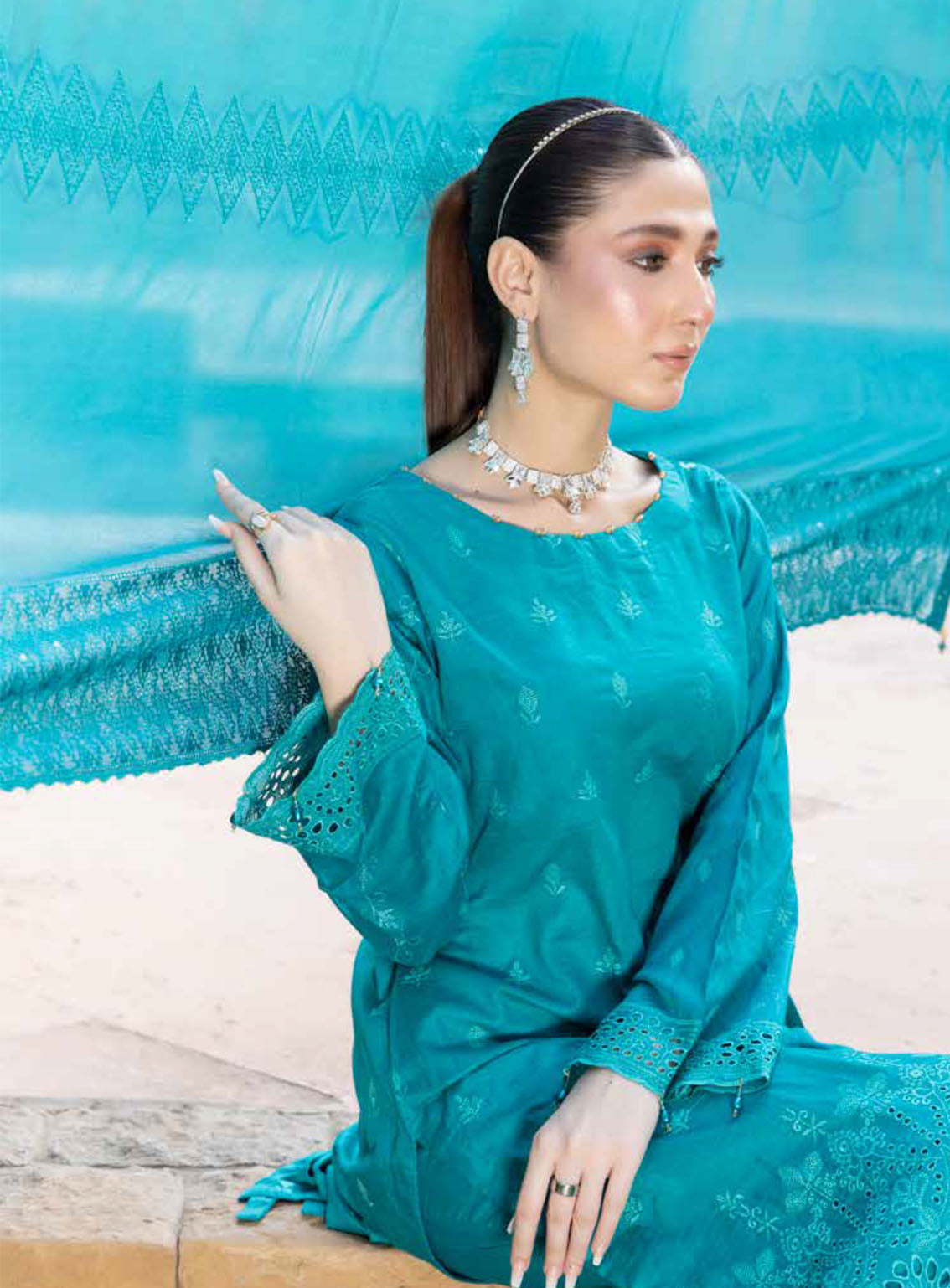 Heritage By Schick Embroidered Lawn Suits Unstitched 3 Piece - SDH24HRL 03 Heritage By Schick Embroidered Lawn Suits Unstitched 3 Piece - SDH24HRL 03