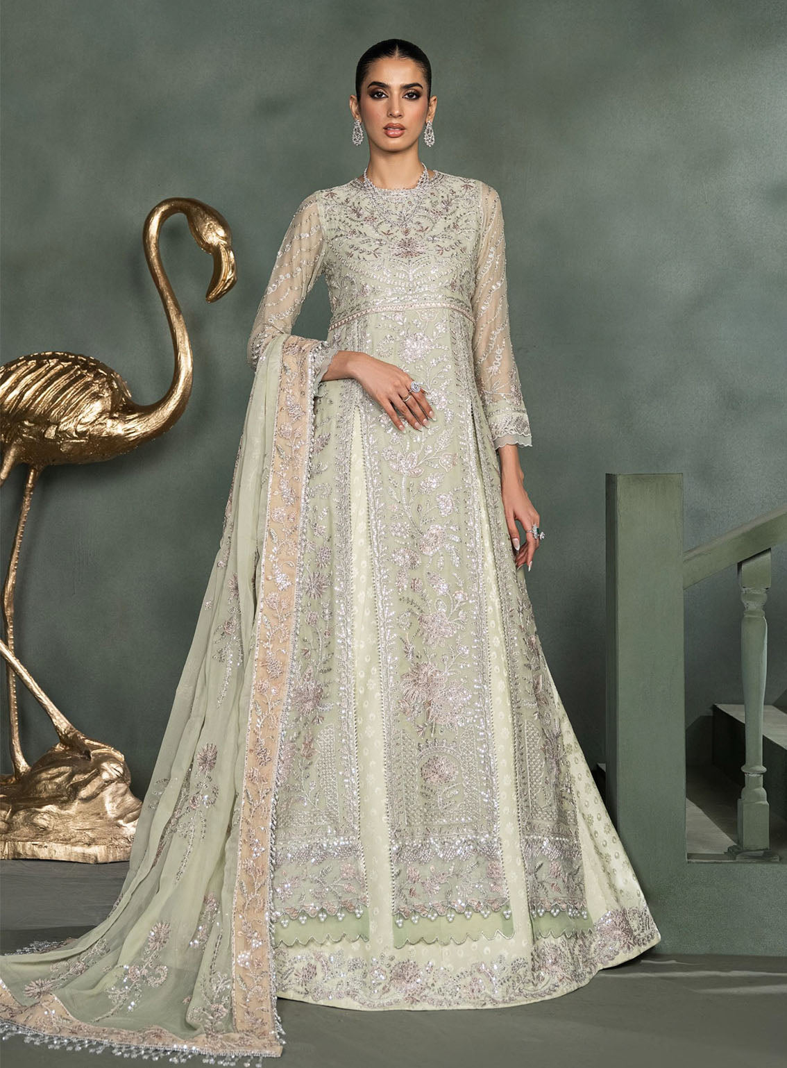 Heritage By Zarif Embroidered Chiffon Suits Unstitched 3 Piece - ZF24HF ZHF-05 INARA Heritage By Zarif Embroidered Chiffon Suits Unstitched 3 Piece - ZF24HF ZHF-05 INARA