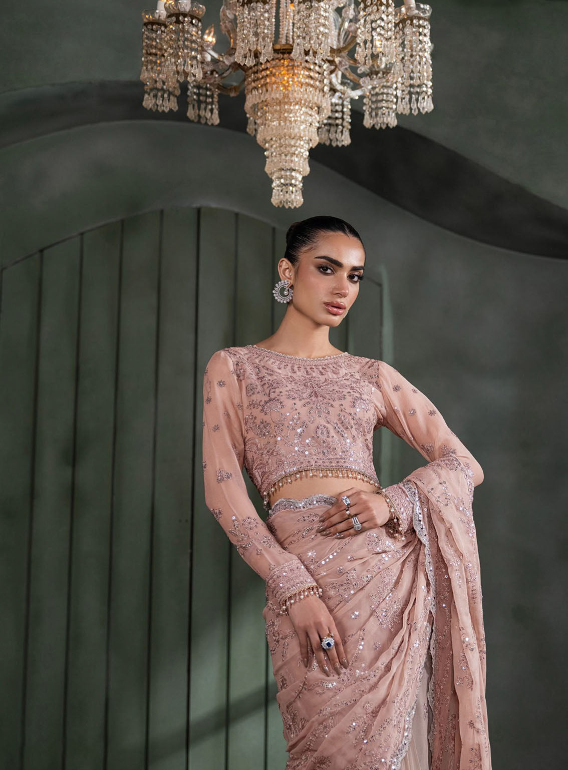 Heritage By Zarif Embroidered Chiffon Suits Unstitched 3 Piece - ZF24HF ZHF-07 ELMIRA Heritage By Zarif Embroidered Chiffon Suits Unstitched 3 Piece - ZF24HF ZHF-07 ELMIRA