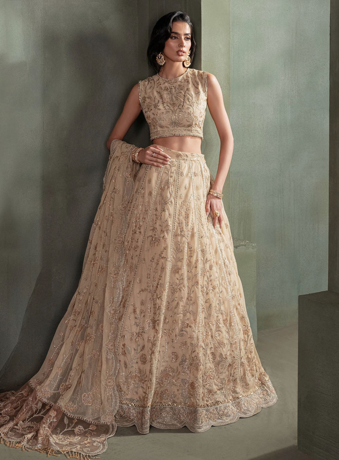 Heritage By Zarif Embroidered Net Suits Unstitched 3 Piece - ZF24HF ZHF-01 AVELINA Heritage By Zarif Embroidered Net Suits Unstitched 3 Piece - ZF24HF ZHF-01 AVELINA