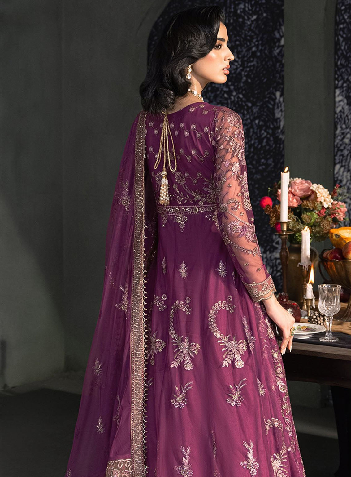 Heritage By Zarif Embroidered Net Suits Unstitched 3 Piece - ZF24HF ZHF-02 TIFFANY Heritage By Zarif Embroidered Net Suits Unstitched 3 Piece - ZF24HF ZHF-02 TIFFANY