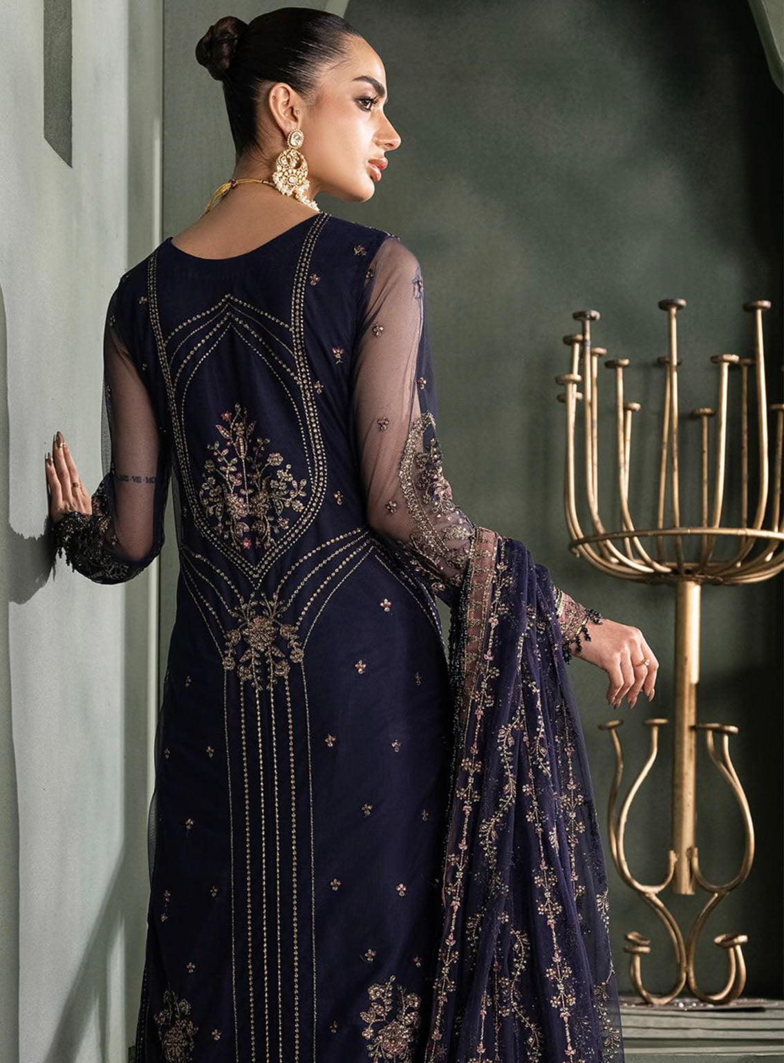 Heritage By Zarif Embroidered Net Suits Unstitched 3 Piece - ZF24HF ZHF-08 SIRENE Heritage By Zarif Embroidered Net Suits Unstitched 3 Piece - ZF24HF ZHF-08 SIRENE