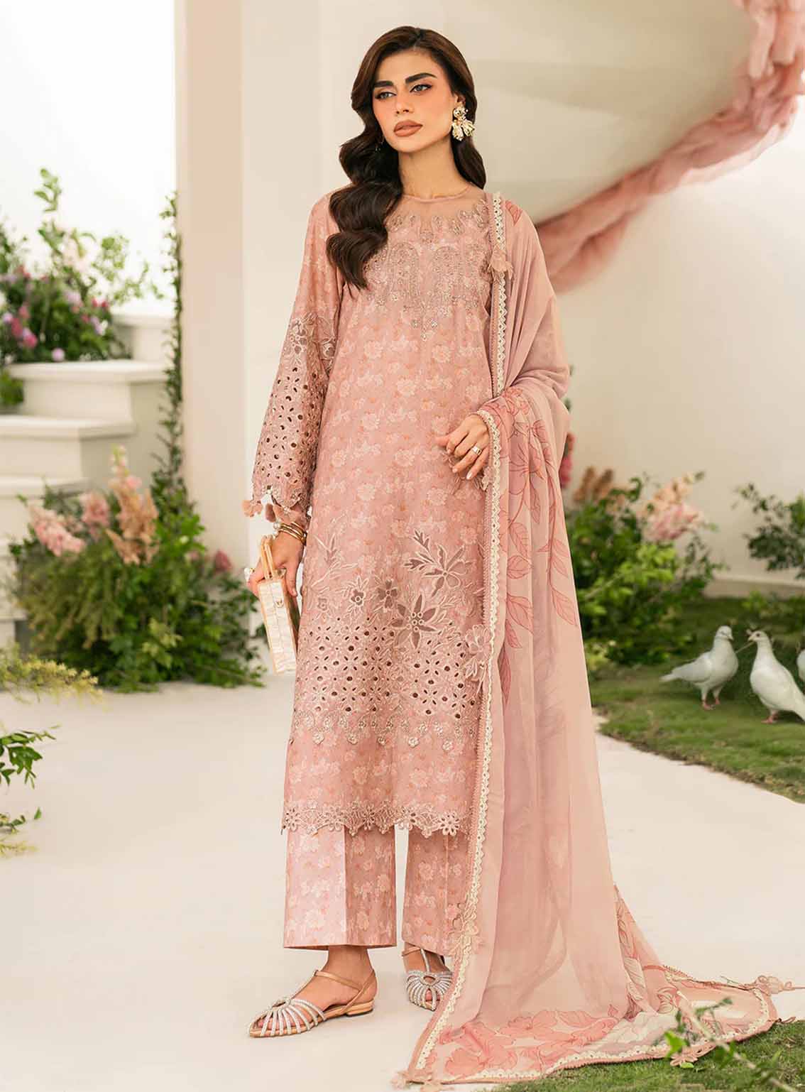Iznik Embroidered Lawn Suits Unstitched 3 Piece - IZ25FE IFE-12 Iznik Embroidered Lawn Suits Unstitched 3 Piece - IZ25FE IFE-12