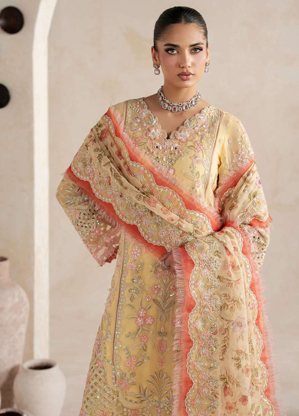 Inaaya By Gulaal Embroidered Chiffon 3 Piece Unstitched Suit GL26IECV2 D-51 ROSELLE Inaaya By Gulaal Embroidered Chiffon 3 Piece Unstitched Suit GL26IECV2 D-51 ROSELLE