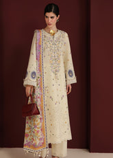 Iris By Jazmin Luxury Embroidered Lawn 3 Piece Unstitched Suit JZ25I D-IL-01