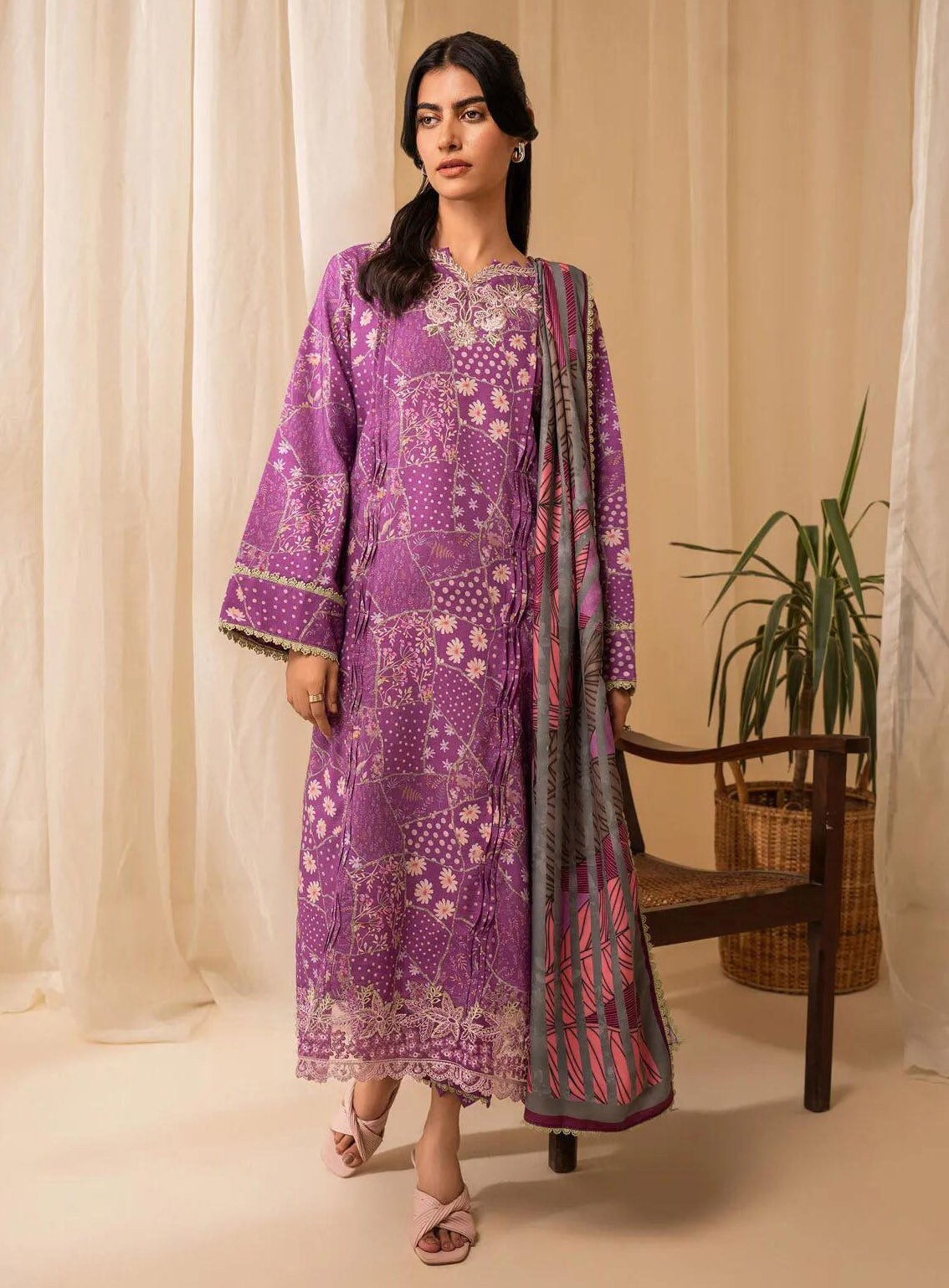 Izabel by Aabyaan Embroidered Linen Suit Unstitched 3 Piece - ABY24IZ AZ-02 SABRINA Izabel by Aabyaan Embroidered Linen Suit Unstitched 3 Piece - ABY24IZ AZ-02 SABRINA
