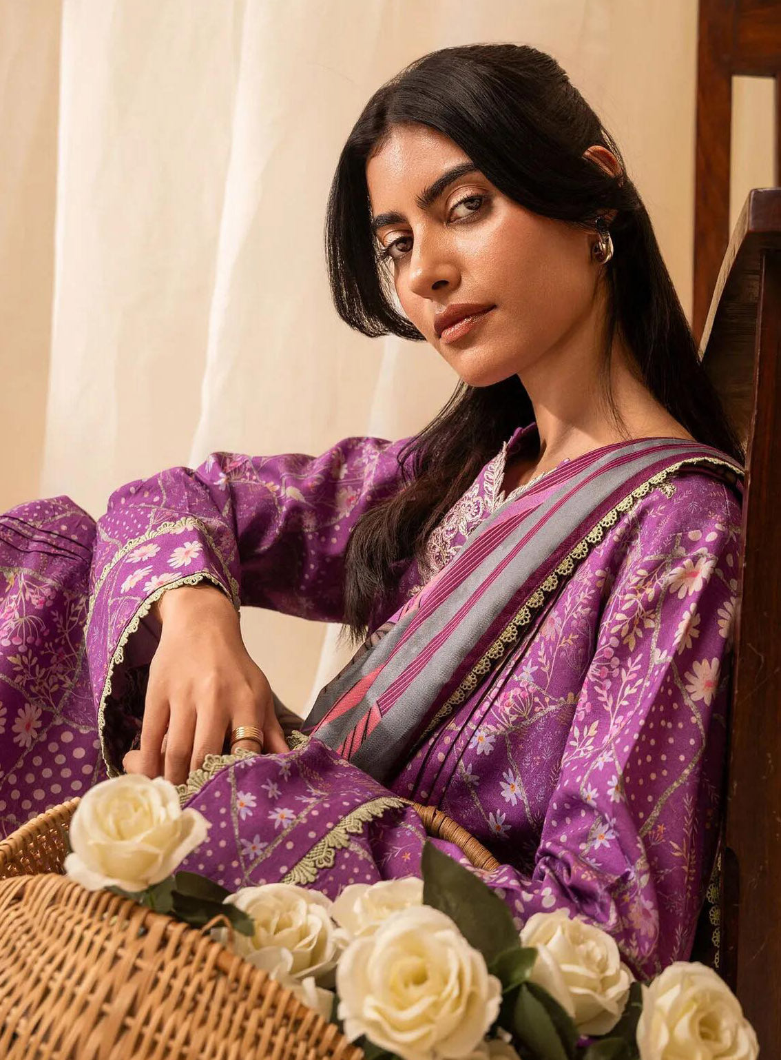 Izabel by Aabyaan Embroidered Linen Suit Unstitched 3 Piece - ABY24IZ AZ-02 SABRINA Izabel by Aabyaan Embroidered Linen Suit Unstitched 3 Piece - ABY24IZ AZ-02 SABRINA