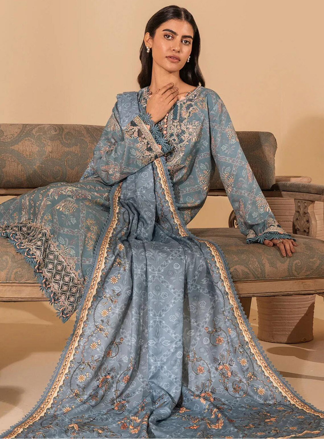 Izabel by Aabyaan Embroidered Linen Suit Unstitched 3 Piece - ABY24IZ AZ-05 SERENA Izabel by Aabyaan Embroidered Linen Suit Unstitched 3 Piece - ABY24IZ AZ-05 SERENA