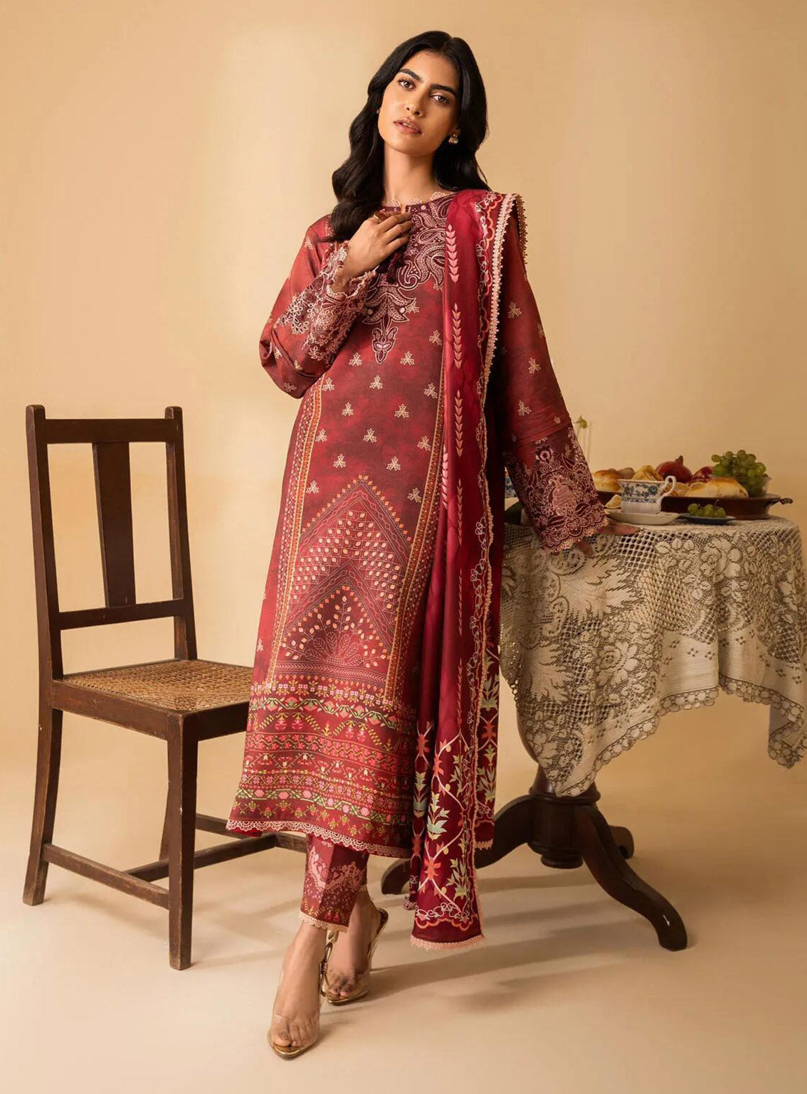 Izabel by Aabyaan Embroidered Linen Suit Unstitched 3 Piece - ABY24IZ AZ-09 TAHLIA Izabel by Aabyaan Embroidered Linen Suit Unstitched 3 Piece - ABY24IZ AZ-09 TAHLIA