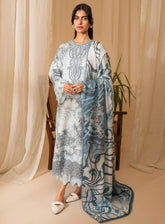 Izabel by Aabyaan Embroidered Linen Suit Unstitched 3 Piece - ABY24IZ AZ-10 ELINA