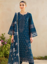 Iznik Embroidered Lawn Suits Unstitched 3 Piece - IZ24FL SFL-01 JUBILANCE