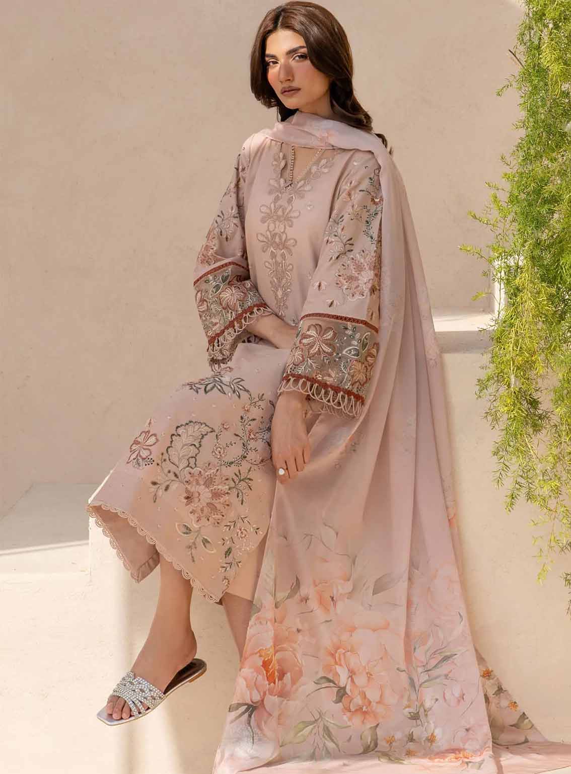 Iznik Embroidered Lawn Suits Unstitched 3 Piece - IZ25EE EFL-02 Iznik Embroidered Lawn Suits Unstitched 3 Piece - IZ25EE EFL-02