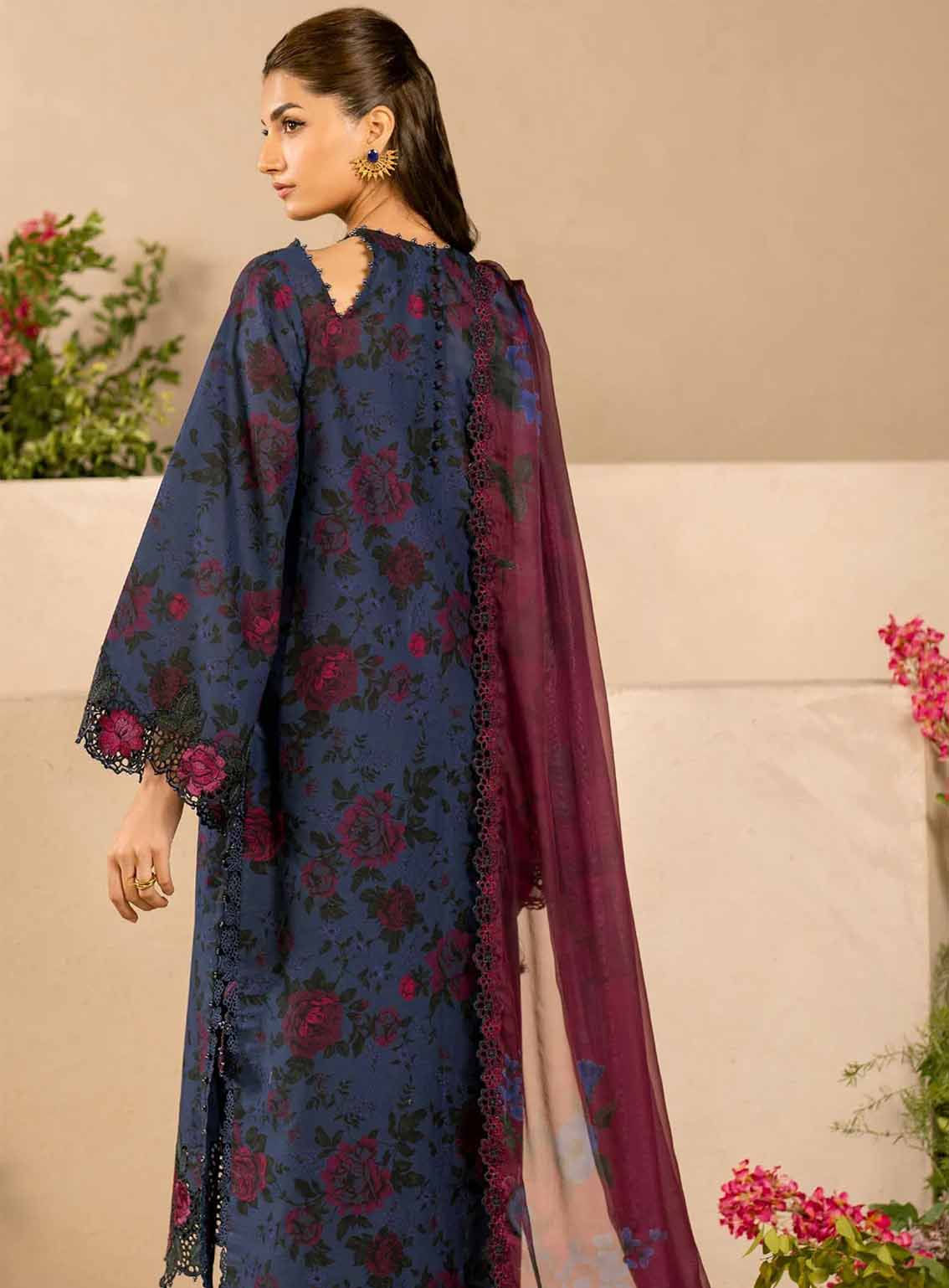 Iznik Embroidered Lawn Suits Unstitched 3 Piece - IZ25EE EFL-12 Iznik Embroidered Lawn Suits Unstitched 3 Piece - IZ25EE EFL-12