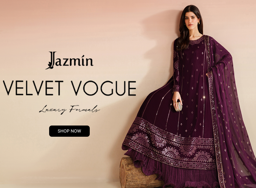 Velvet Vogue By Jazmin Luxury Formals Unstitched Collection 2025 Royal Fashion