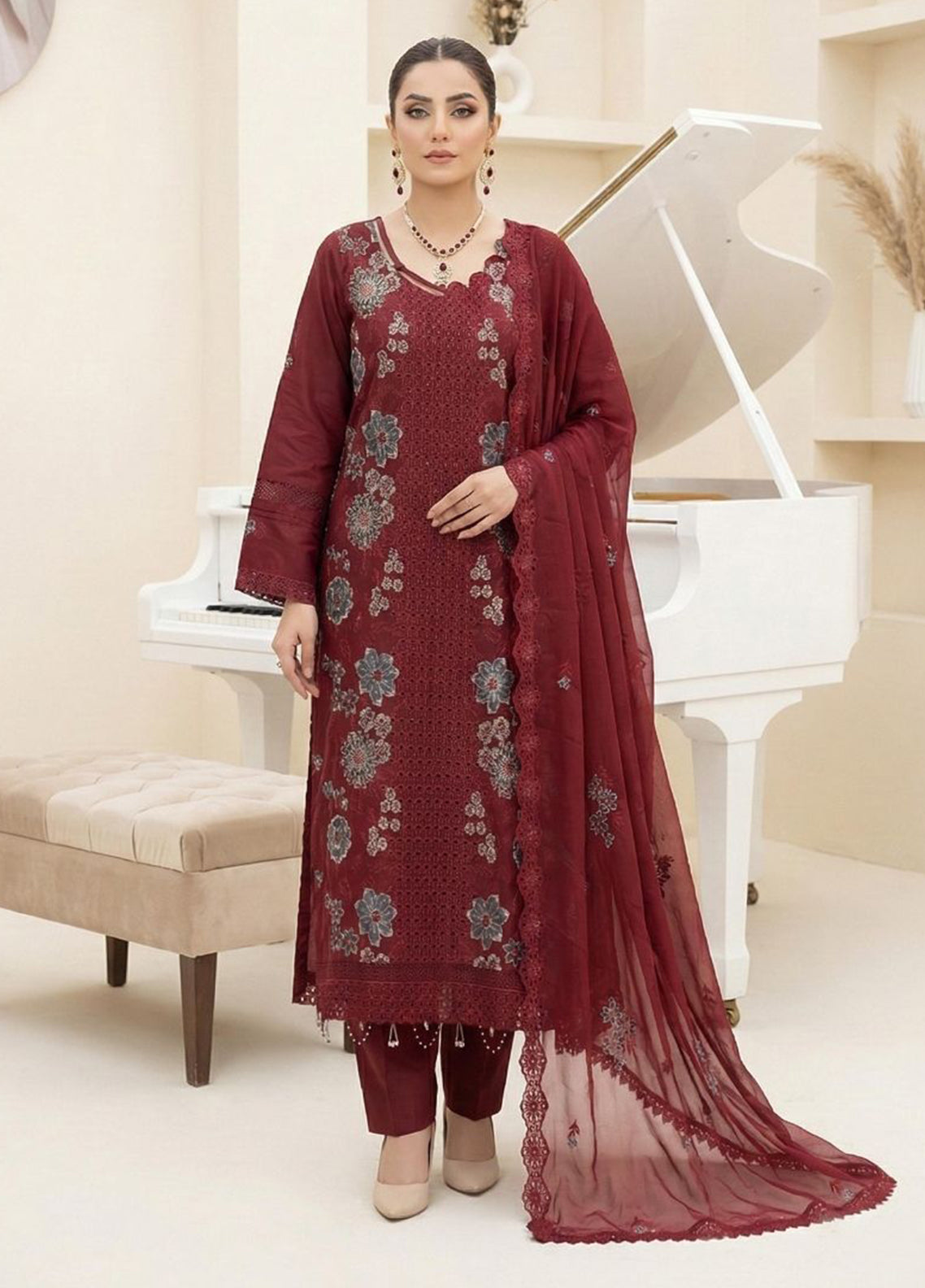 Jaan-E-Jaana By Noorjahan Embroidered Lawn 3 Piece Unstitched Suit NJ26JJ D-01 Jaan-E-Jaana By Noorjahan Embroidered Lawn 3 Piece Unstitched Suit NJ26JJ D-01
