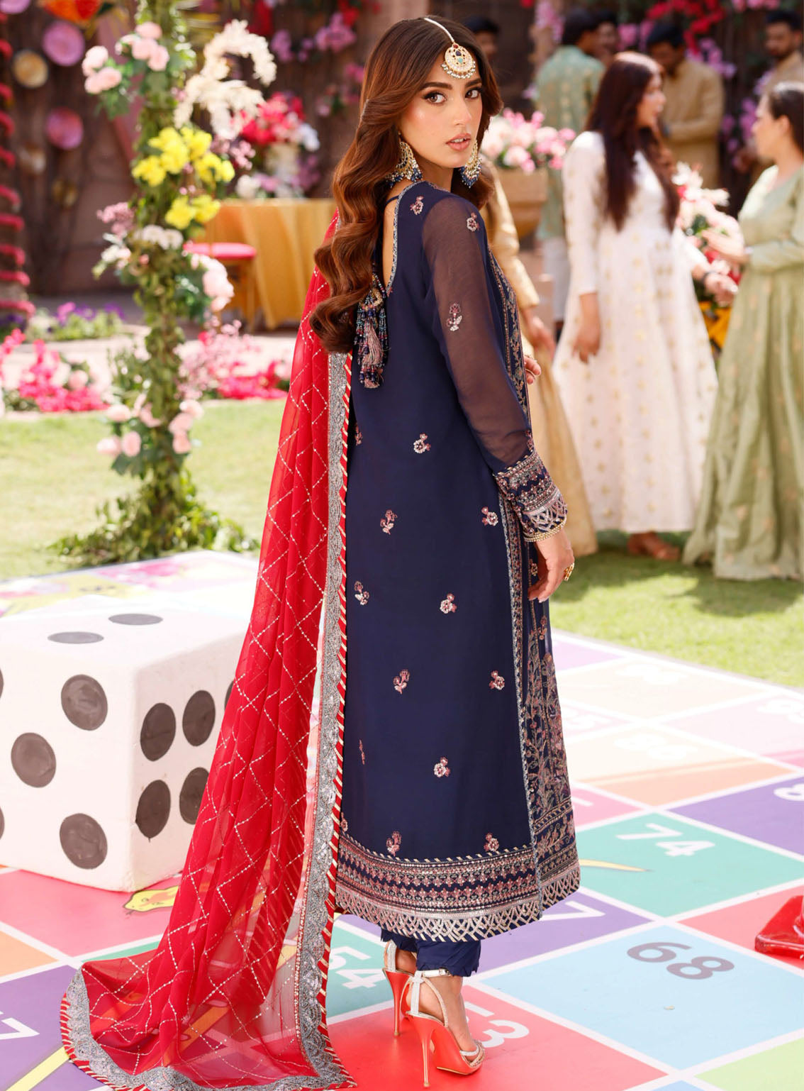 Jag Mag By Asim Jofa Embroidered Chiffon Suits Unstitched 3 Piece - AJ24JM AJMJ-07 Jag Mag By Asim Jofa Embroidered Chiffon Suits Unstitched 3 Piece - AJ24JM AJMJ-07