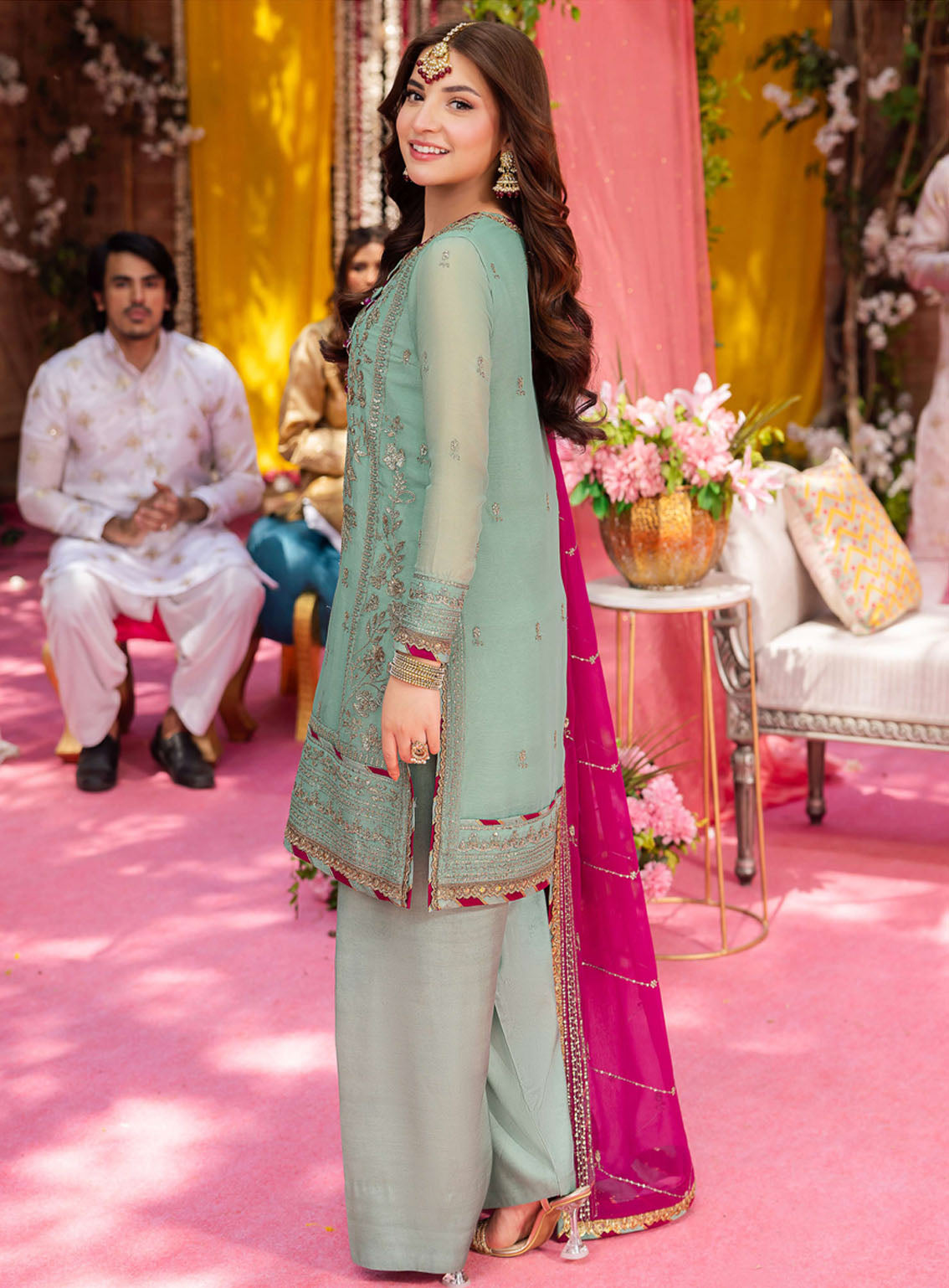 Jag Mag By Asim Jofa Embroidered Chiffon Suits Unstitched 3 Piece - AJ24JM AJMJ-08 Jag Mag By Asim Jofa Embroidered Chiffon Suits Unstitched 3 Piece - AJ24JM AJMJ-08