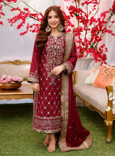 Jag Mag By Asim Jofa Embroidered Lawn Silk Suits Unstitched 3 Piece - AJ24JM AJMJ-03