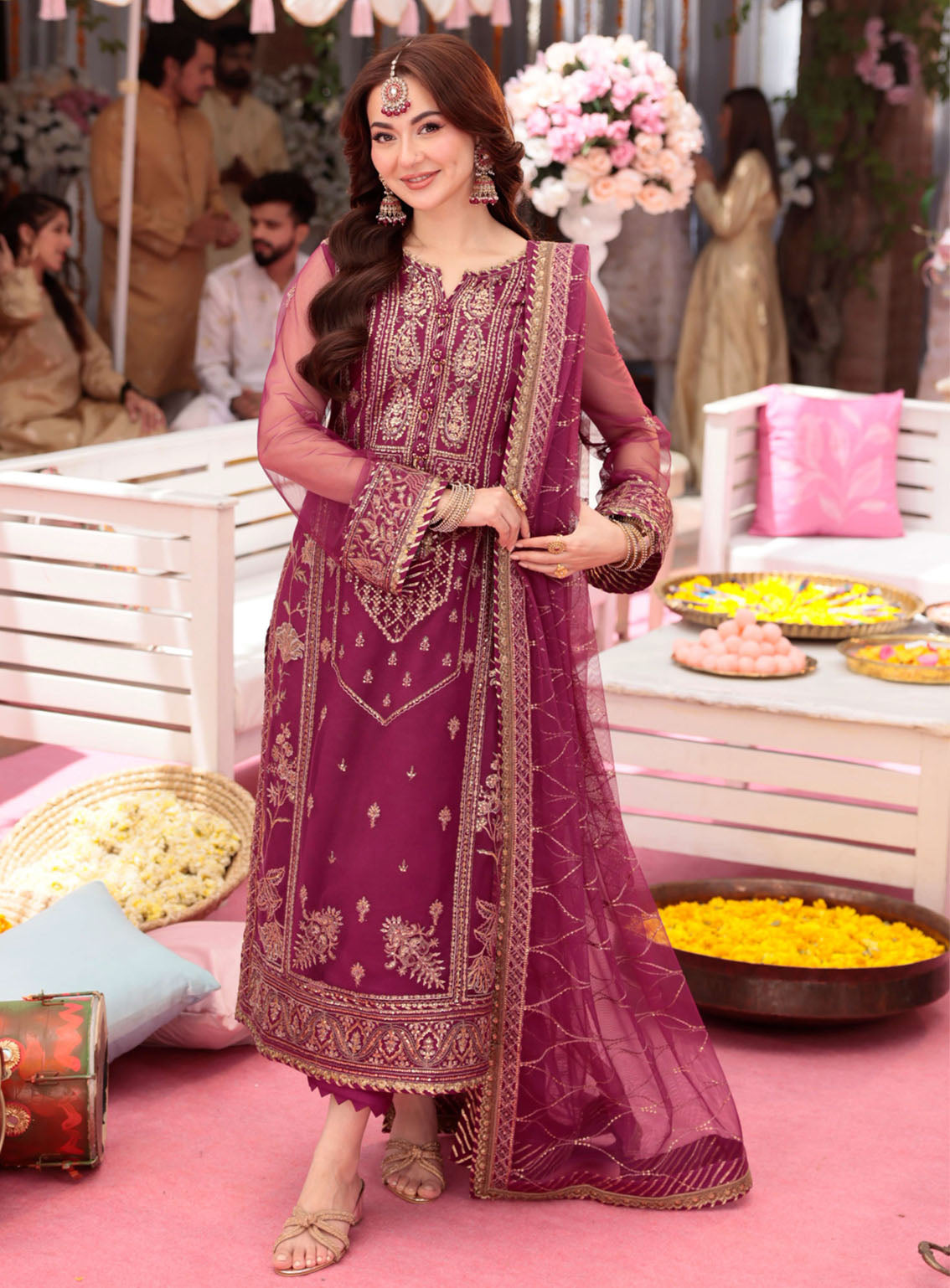 Jag Mag By Asim Jofa Embroidered Net Suits Unstitched 3 Piece - AJ24JM AJMJ-09 Jag Mag By Asim Jofa Embroidered Net Suits Unstitched 3 Piece - AJ24JM AJMJ-09