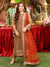 Jag Mag By Asim Jofa Embroidered Net Suits Unstitched 3 Piece - AJ24JM AJMJ-10