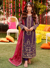Jag Mag By Asim Jofa Embroidered Net Suits Unstitched 3 Piece - AJ24JM AJMJ-14