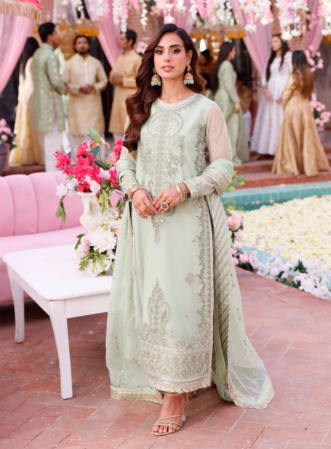 Jag Mag By Asim Jofa Embroidered Net Suits Unstitched 3 Piece - AJ24JM AJMJ-18 Jag Mag By Asim Jofa Embroidered Net Suits Unstitched 3 Piece - AJ24JM AJMJ-18