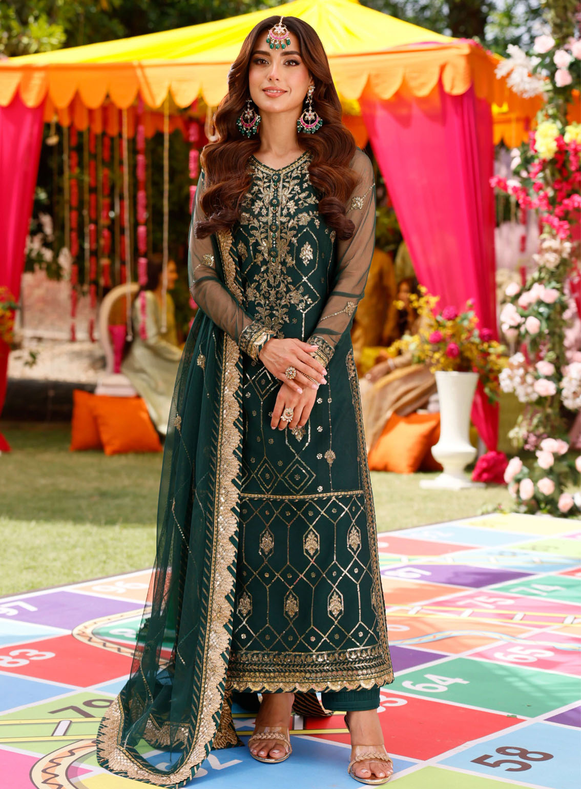 Jag Mag By Asim Jofa Embroidered Net Suits Unstitched 3 Piece - AJ24JM AJMJ-23 Jag Mag By Asim Jofa Embroidered Net Suits Unstitched 3 Piece - AJ24JM AJMJ-23