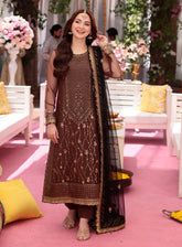Jag Mag By Asim Jofa Embroidered Net Suits Unstitched 3 Piece - AJ24JM AJMJ-24