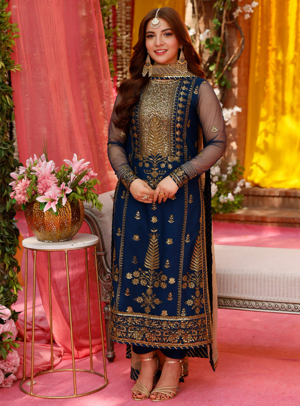 Jag Mag By Asim Jofa Embroidered Net Suits Unstitched 3 Piece - AJ24JM AJMJ-26 Jag Mag By Asim Jofa Embroidered Net Suits Unstitched 3 Piece - AJ24JM AJMJ-26