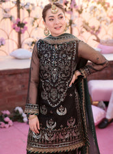 Jag Mag By Asim Jofa Embroidered Organza Suits Unstitched 3 Piece - AJ24JM AJMJ-12