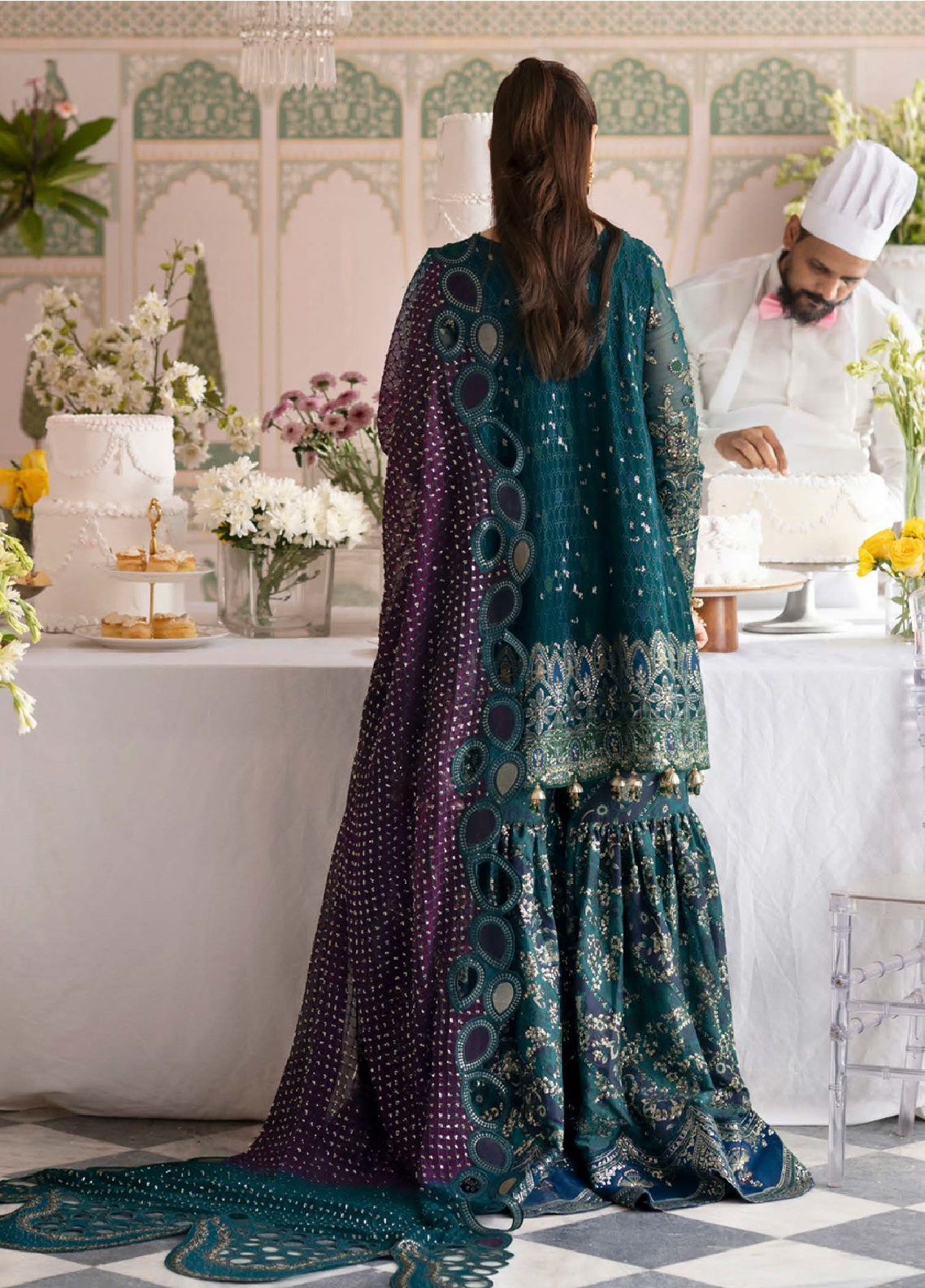 Jhoomro By Nureh Luxury Embroidered Chiffon 3 Piece Unstitched Suit NU26JLF D-NL-94 AMANIA Jhoomro By Nureh Luxury Embroidered Chiffon 3 Piece Unstitched Suit NU26JLF D-NL-94 AMANIA