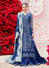 Jhoomro By Nureh Luxury Embroidered Organza 3 Piece Unstitched Suit NU26JLF D-NL-99 MIA