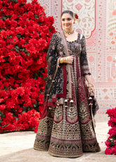 Jhoomro By Nureh Luxury Embroidered Raw Silk 3 Piece Unstitched Suit NU26JLF D-NL-95 EMARA