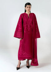 Jugnu Eid Luxury Embroidered Cotton 3 Piece Unstitched Suit JL26ELE3 D-SELA