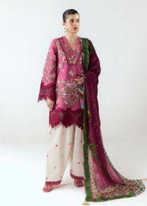 Jugnu Eid Luxury Embroidered Cotton 3 Piece Unstitched Suit JL26ELE3 D-YAWI