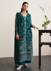 Kalani By Xenia Luxury Formals Embroidered Chiffon 3 Piece Unstitched Suit XE26KLF D-02 AZARI