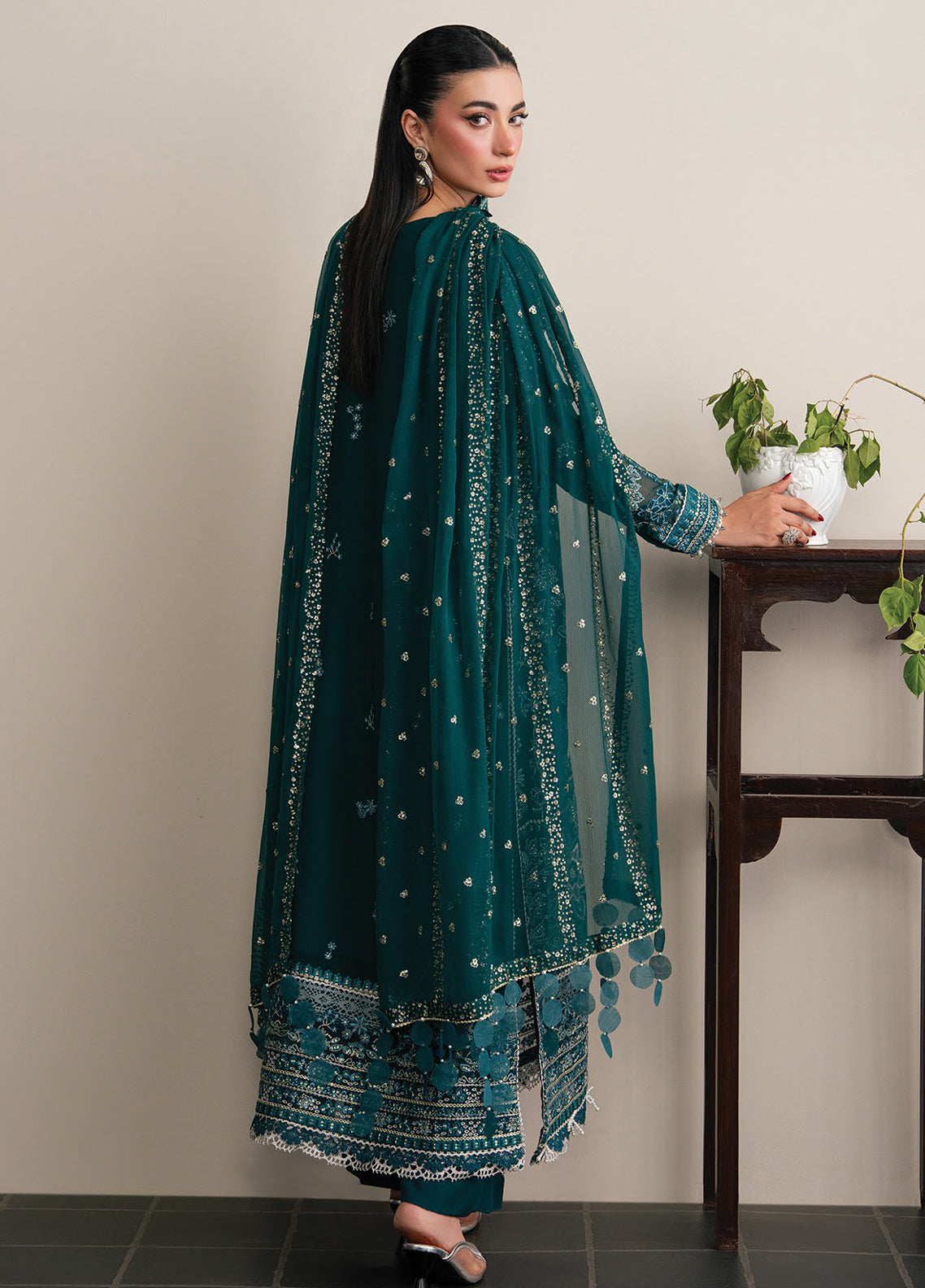 Kalani By Xenia Luxury Formals Embroidered Chiffon 3 Piece Unstitched Suit XE26KLF D-02 AZARI Kalani By Xenia Luxury Formals Embroidered Chiffon 3 Piece Unstitched Suit XE26KLF D-02 AZARI
