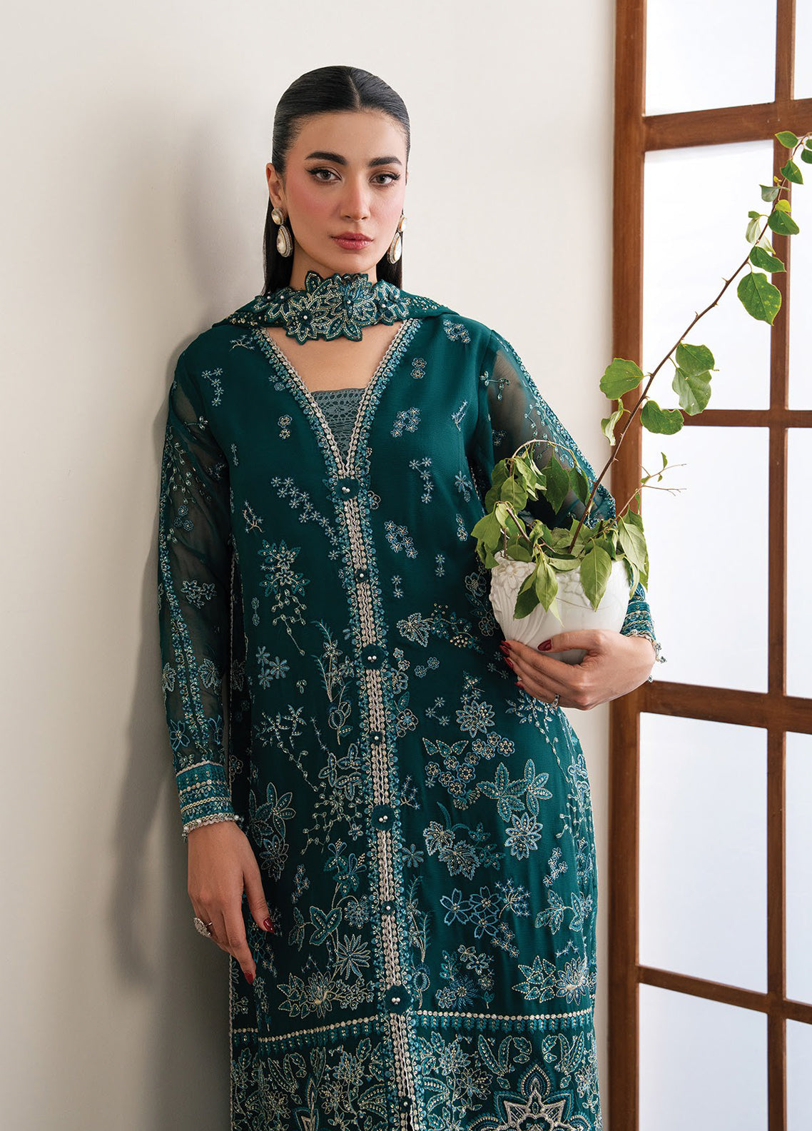 Kalani By Xenia Luxury Formals Embroidered Chiffon 3 Piece Unstitched Suit XE26KLF D-02 AZARI Kalani By Xenia Luxury Formals Embroidered Chiffon 3 Piece Unstitched Suit XE26KLF D-02 AZARI
