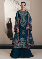 Kalani By Xenia Luxury Formals Embroidered Chiffon 3 Piece Unstitched Suit XE26KLF D-05 YONA