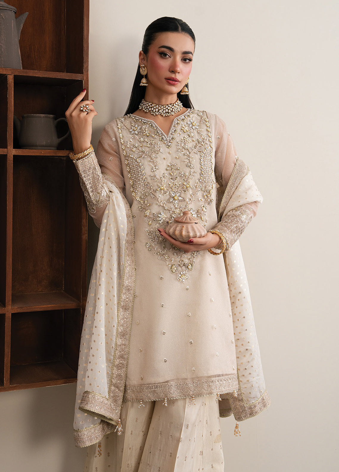 Kalani By Xenia Luxury Formals Embroidered Kundan Zari 3 Piece Unstitched Suit XE26KLF D-01 ROYALE Kalani By Xenia Luxury Formals Embroidered Kundan Zari 3 Piece Unstitched Suit XE26KLF D-01 ROYALE