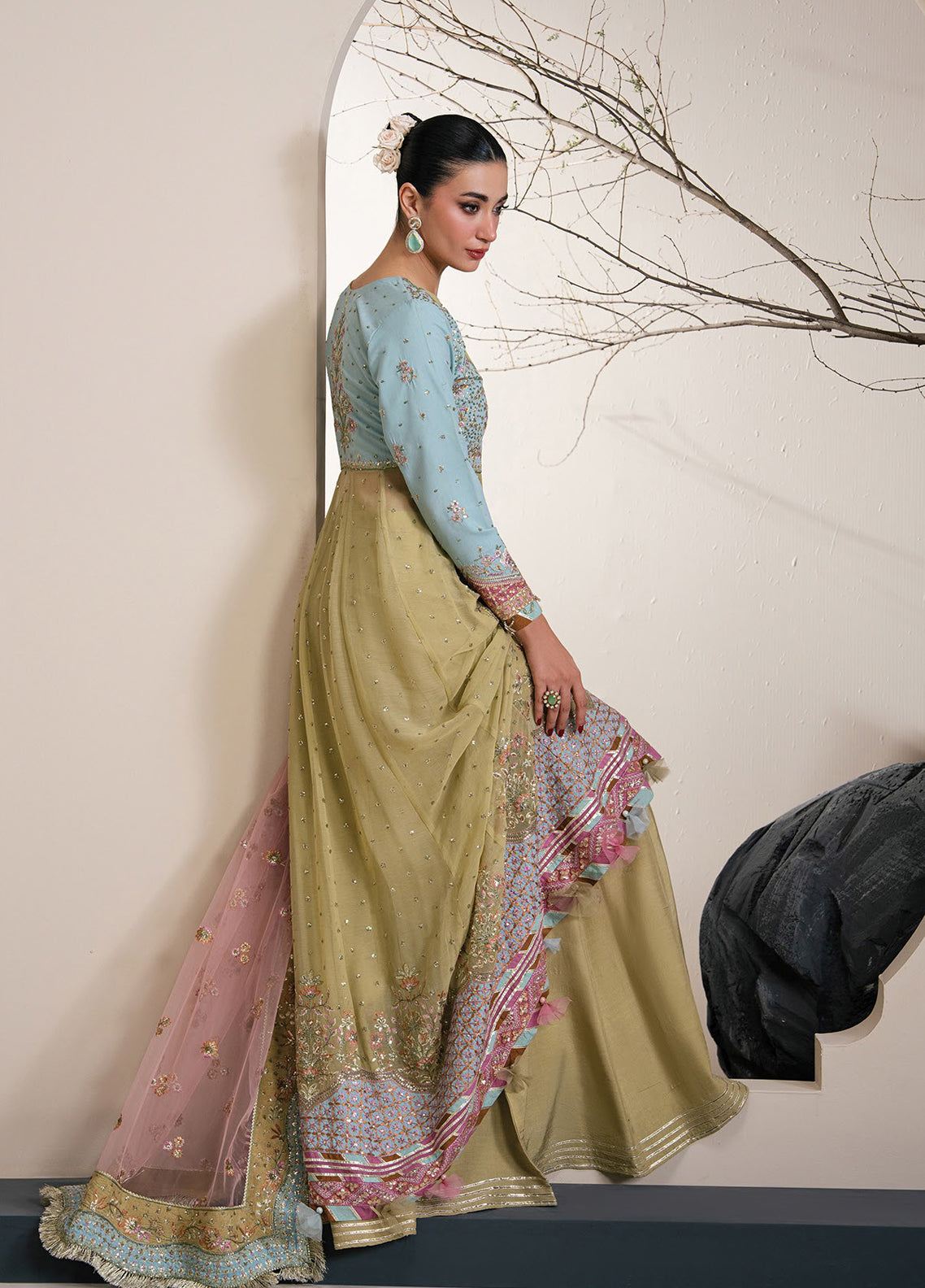Kalani By Xenia Luxury Formals Embroidered Raw Silk 3 Piece Unstitched Suit XE26KLF D-09 ZANA Kalani By Xenia Luxury Formals Embroidered Raw Silk 3 Piece Unstitched Suit XE26KLF D-09 ZANA