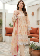 Komal By LSM Lakhany Embroidered Lawn 3 Piece Unstitched Suit LSM26KV2 D-LG-RK-0154