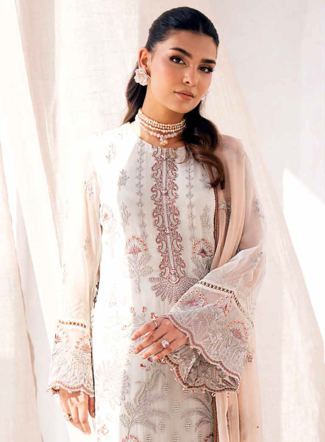 Kuch Khas By Flossie Embroidered Chiffon Suits Unstitched 3 Piece - FS24KKC K-1501 MIA Kuch Khas By Flossie Embroidered Chiffon Suits Unstitched 3 Piece - FS24KKC K-1501 MIA