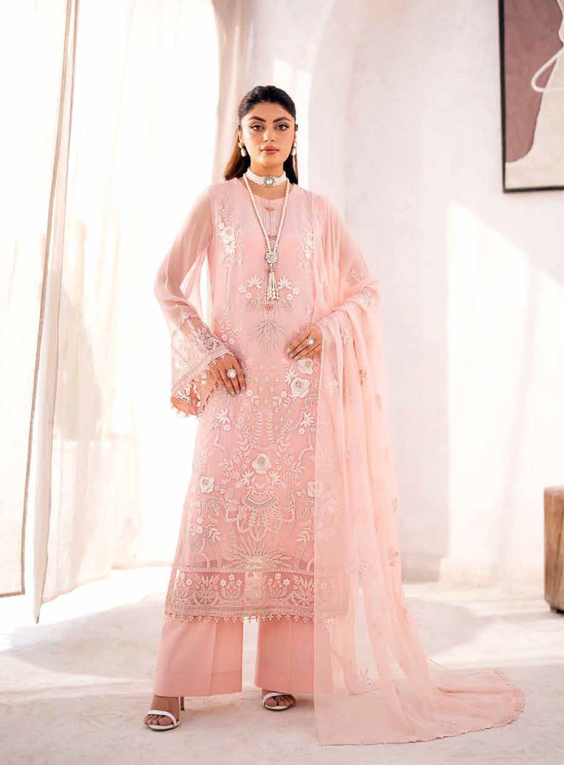 Kuch Khas By Flossie Embroidered Chiffon Suits Unstitched 3 Piece - FS24KKC K-1502 MIRHA Kuch Khas By Flossie Embroidered Chiffon Suits Unstitched 3 Piece - FS24KKC K-1502 MIRHA