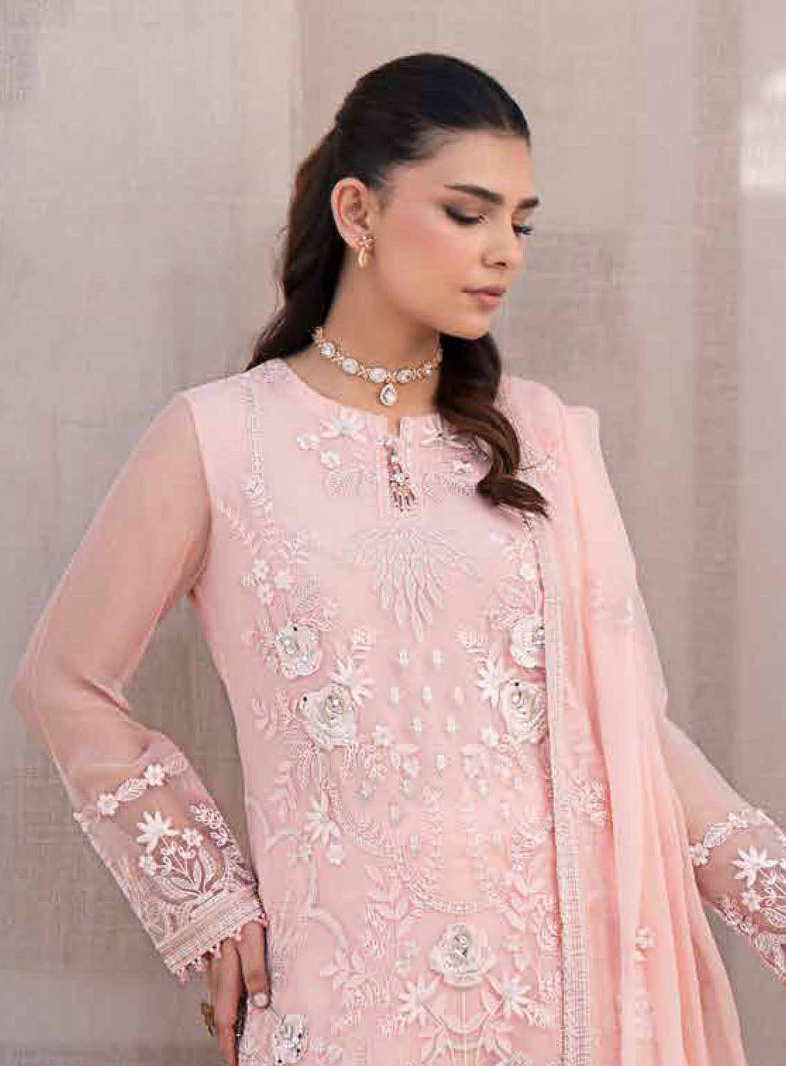 Kuch Khas By Flossie Embroidered Chiffon Suits Unstitched 3 Piece - FS24KKC K-1502 MIRHA Kuch Khas By Flossie Embroidered Chiffon Suits Unstitched 3 Piece - FS24KKC K-1502 MIRHA