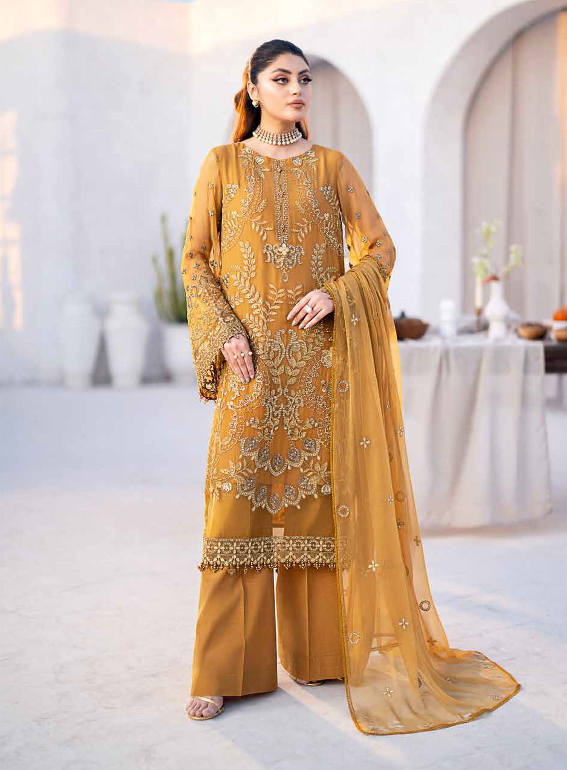 Kuch Khas By Flossie Embroidered Chiffon Suits Unstitched 3 Piece - FS24KKC K-1503 DIANE Kuch Khas By Flossie Embroidered Chiffon Suits Unstitched 3 Piece - FS24KKC K-1503 DIANE