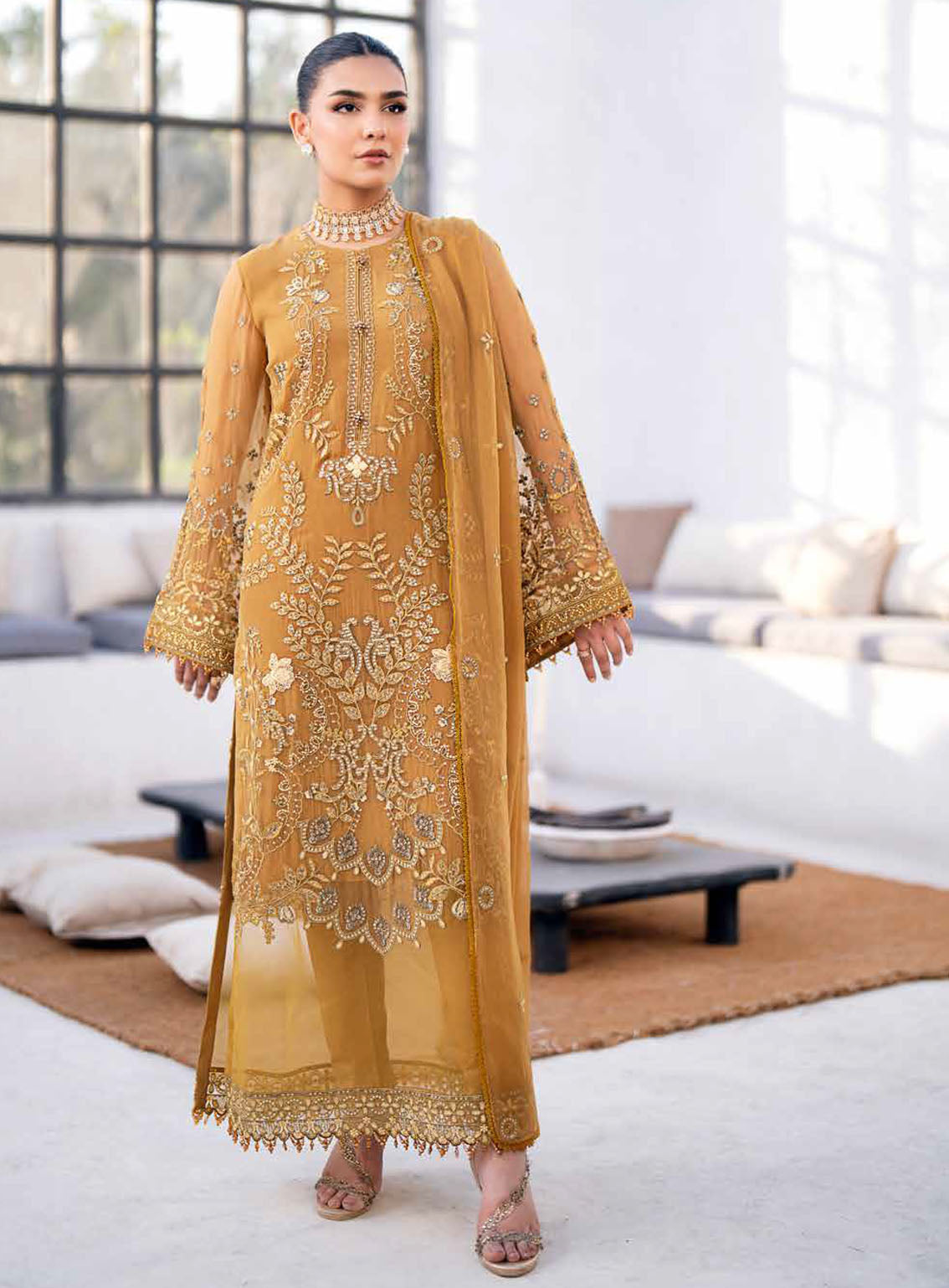 Kuch Khas By Flossie Embroidered Chiffon Suits Unstitched 3 Piece - FS24KKC K-1503 DIANE Kuch Khas By Flossie Embroidered Chiffon Suits Unstitched 3 Piece - FS24KKC K-1503 DIANE