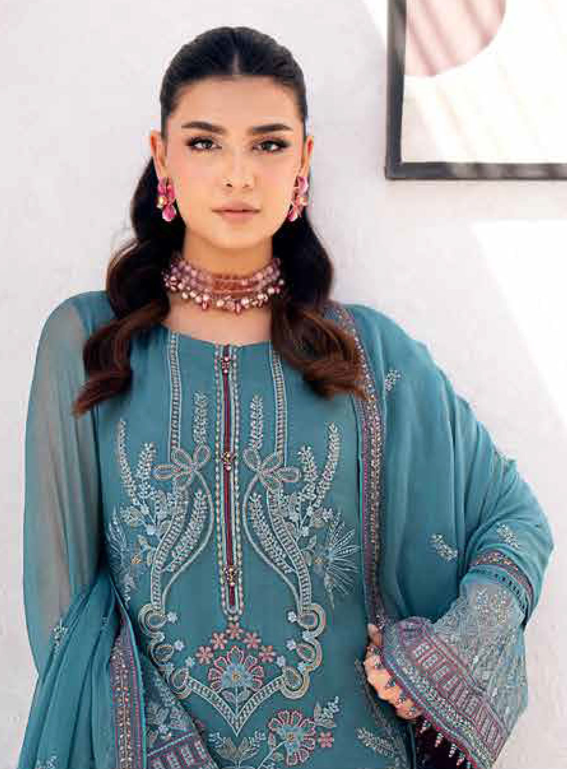 Kuch Khas By Flossie Embroidered Chiffon Suits Unstitched 3 Piece - FS24KKC K-1505 FAE Kuch Khas By Flossie Embroidered Chiffon Suits Unstitched 3 Piece - FS24KKC K-1505 FAE