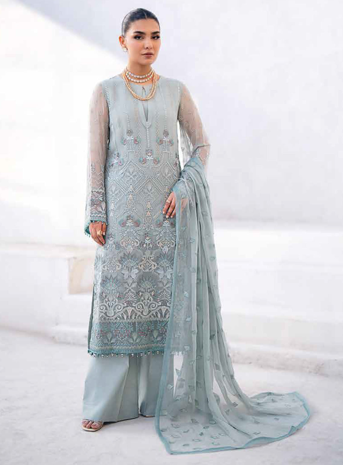 Kuch Khas By Flossie Embroidered Chiffon Suits Unstitched 3 Piece - FS24KKC K-1507 IZARA Kuch Khas By Flossie Embroidered Chiffon Suits Unstitched 3 Piece - FS24KKC K-1507 IZARA
